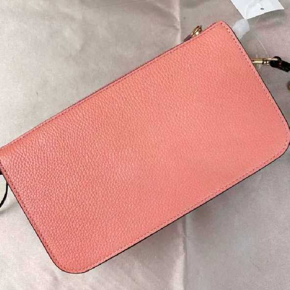 Coach C5368 Noa Pop Up Messenger In Colorblock In Brass/Light Coral Multi Coach C5368 Noa Pop Up Messenger In Colorblock In Brass/Light Coral Multi